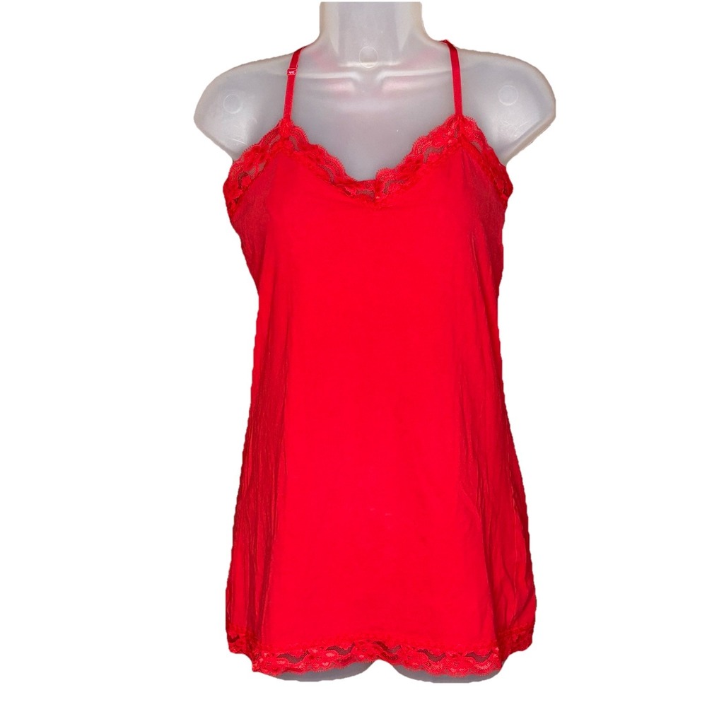 Tank Top Cami Womens XL 15-17 Red Lace Trim Twilightcore Bella Swan Y2K Coquette